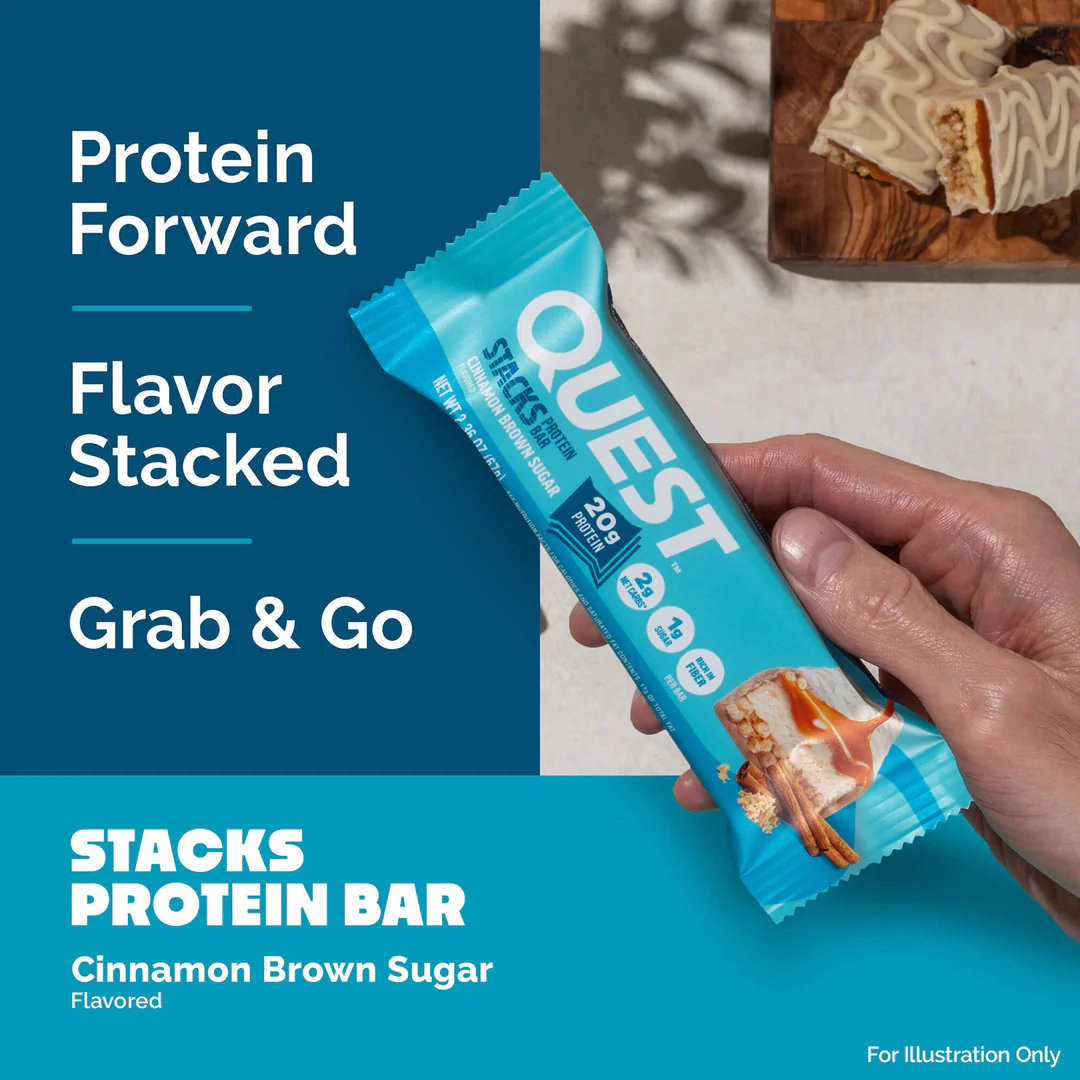 Quest Stack Protein Bars - Cinnamon Brown Sugar (12 x 67g)