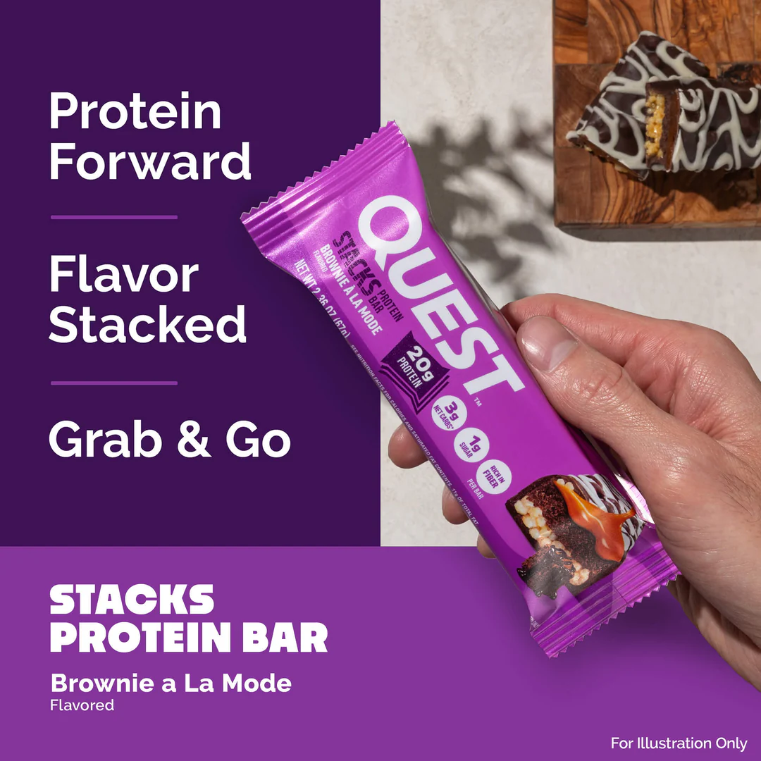 Quest Stack Protein Bars - Brownie a la Mode (12 x 67g)