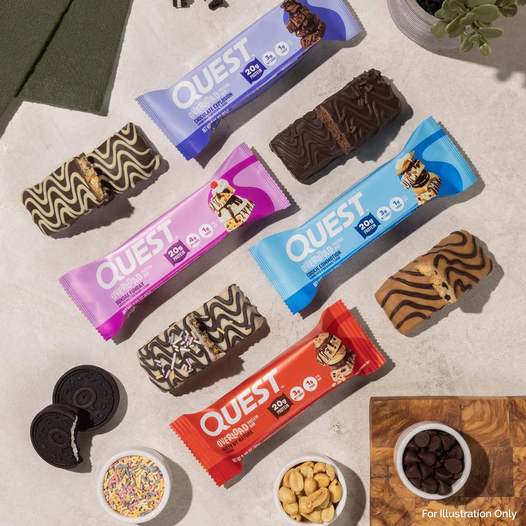 Quest Overload Protein Bar - Nutty By Nature (12 x 58g)