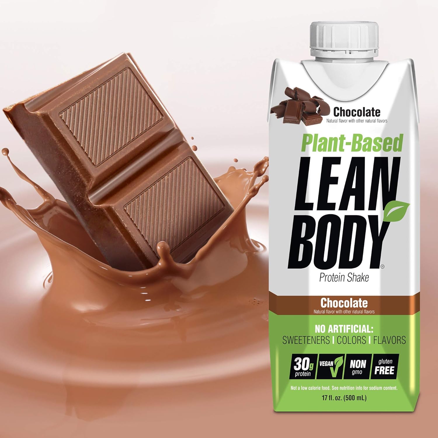 Lean Body RTD Plant-Based Protein Shake Chocolate (12 x 500ml)