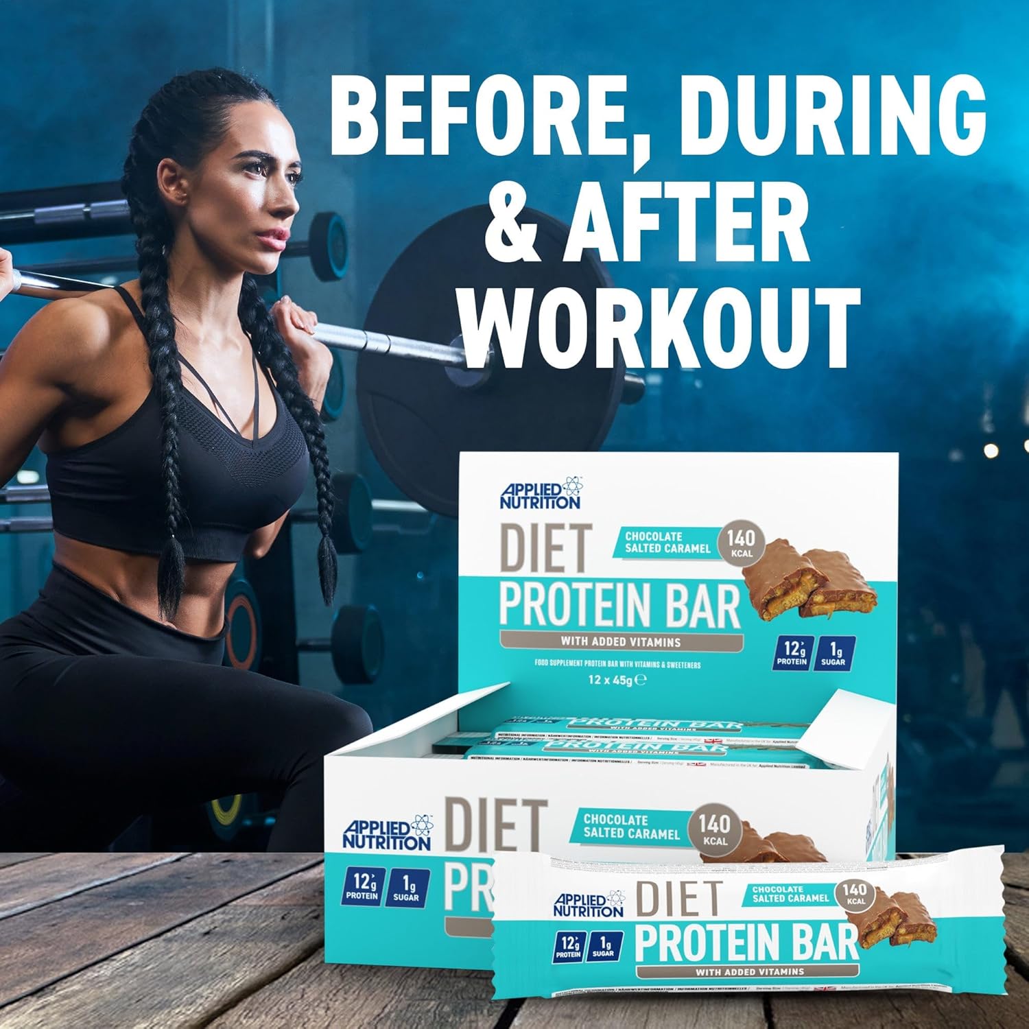 Applied Nutrition Diet Protein Bar Chocolate Salted Caramel (12 x 45g)