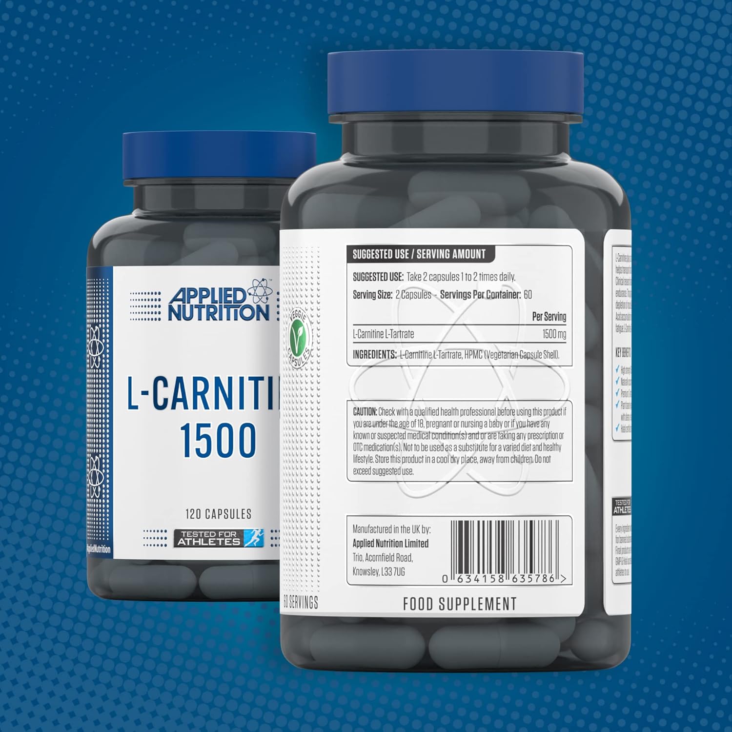 Applied Nutrition L-Carnitine 1500mg 120 Capsules