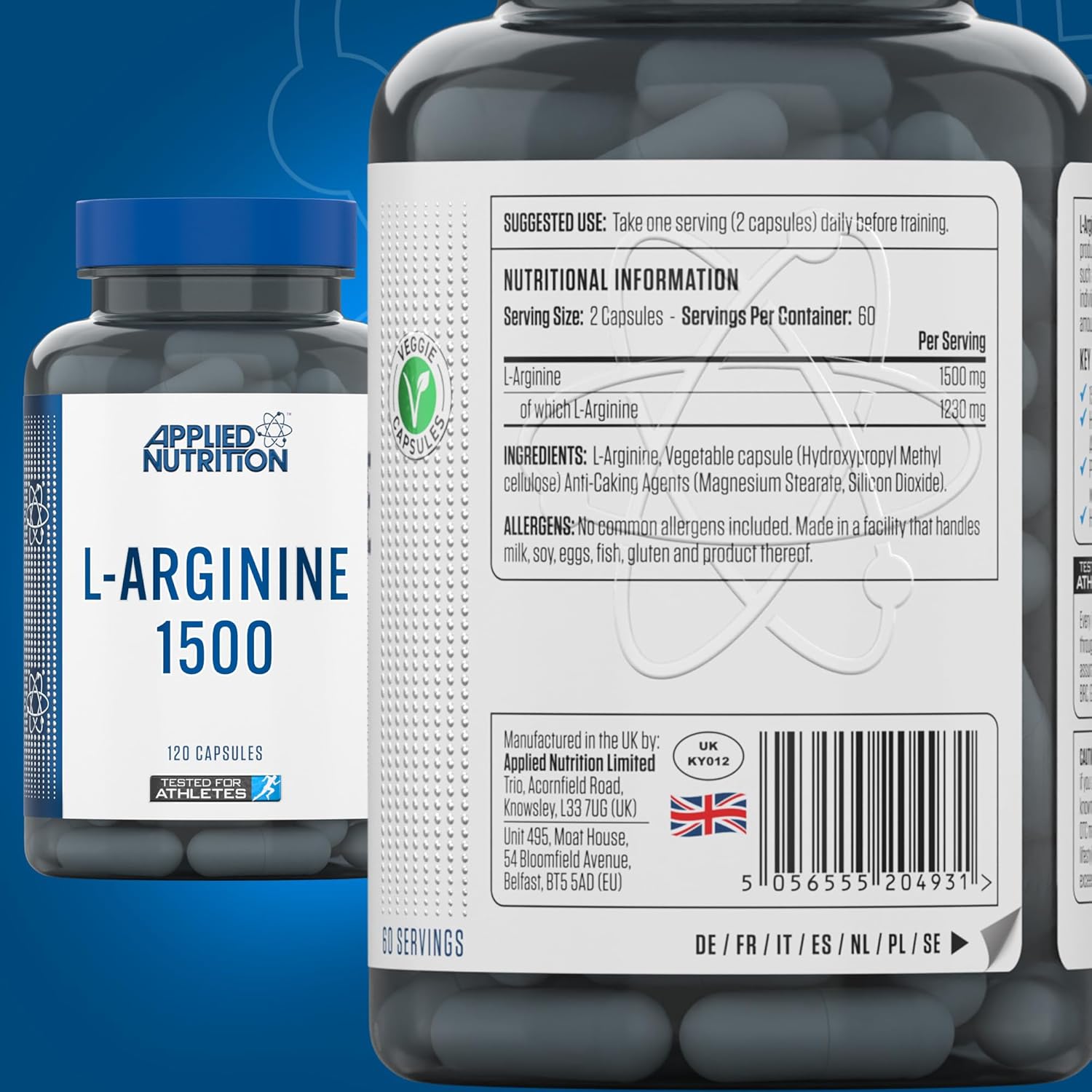 Applied Nutrition L-Arginine 1500mg 120 Capsules