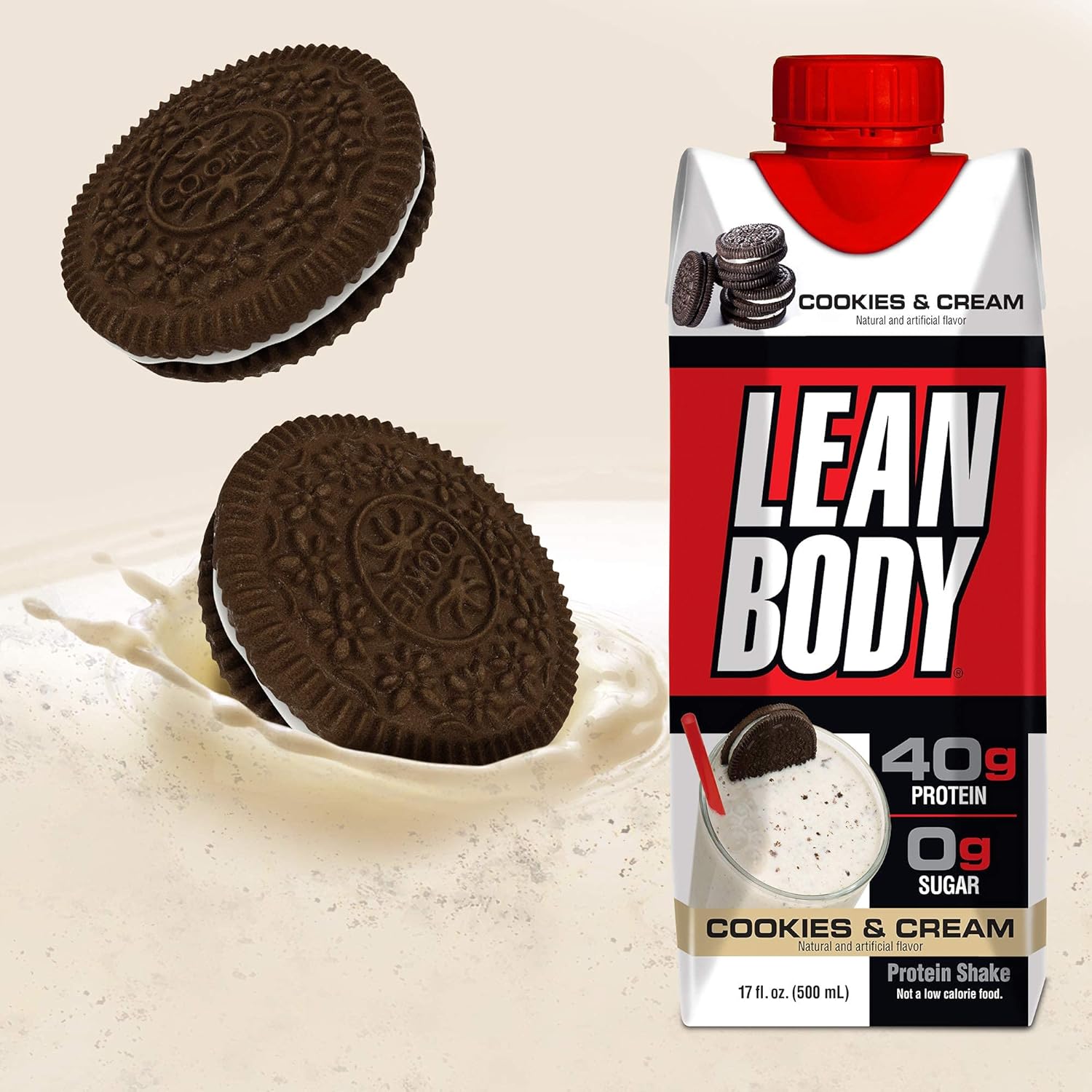 Lean Body RTD Protein Shake Cookies & Cream (12 x 500ml)