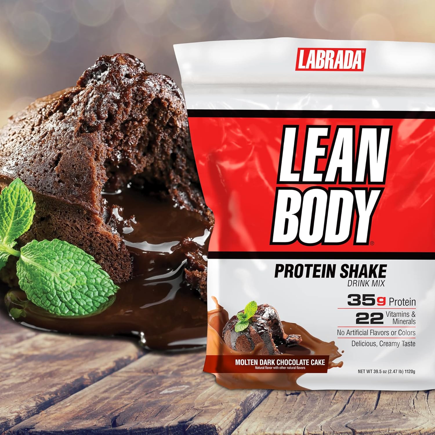 Labrada Protein Shake Molten Dark Chocolate Cake 2.47lb