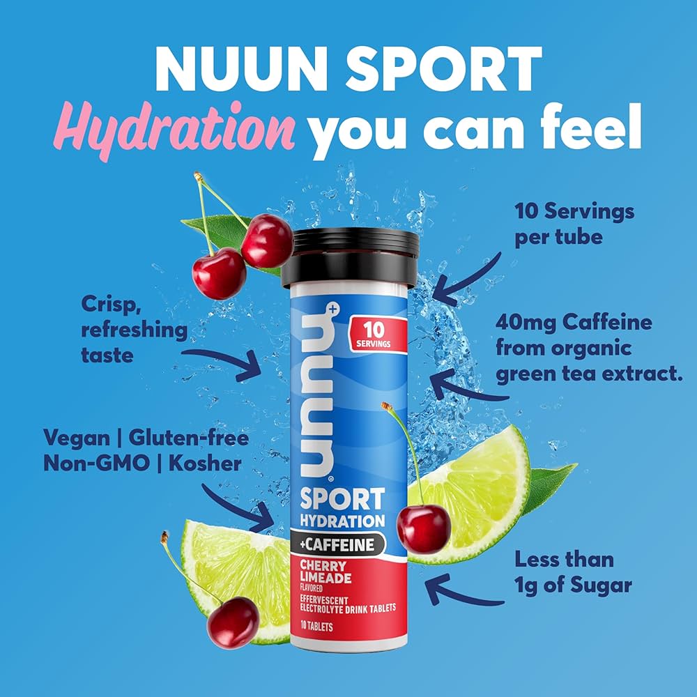 Nuun Sport Hydration + Caffeine Cherry Limeade (8 x 53g)