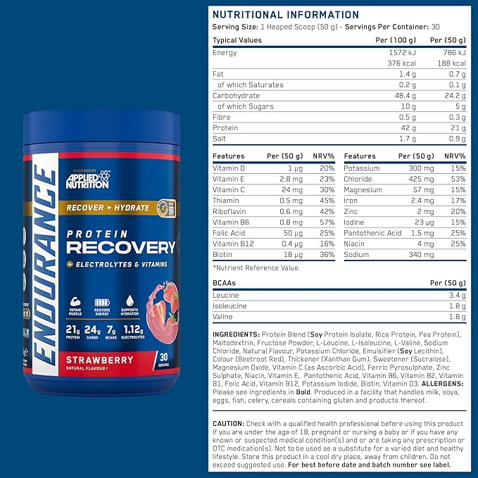 Applied Nutrition Fuel Recovery Strawberry 1.5kg