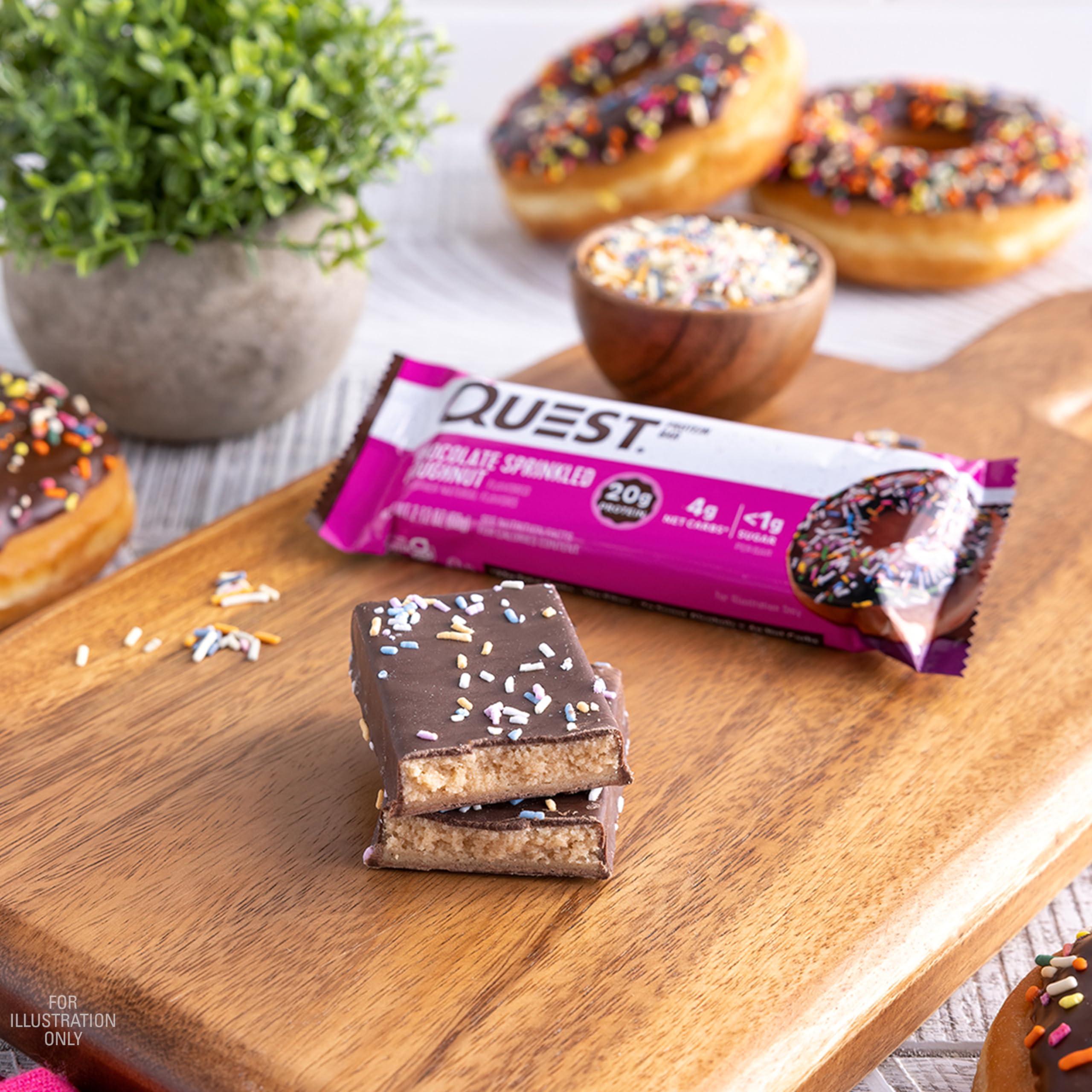 Quest Protein Bar Chocolate Sprinkled Doughnut (12 x 60g)