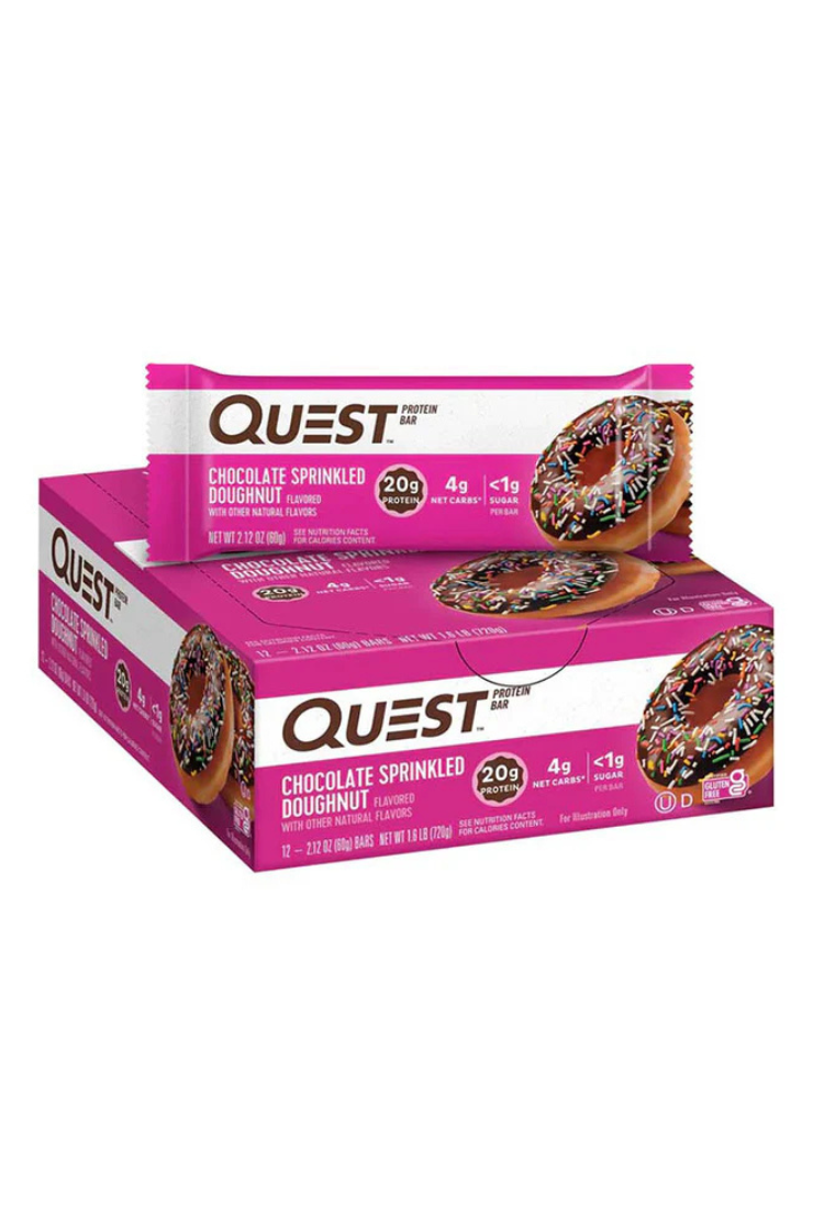 Quest Protein Bar Chocolate Sprinkled Doughnut (12 x 60g)