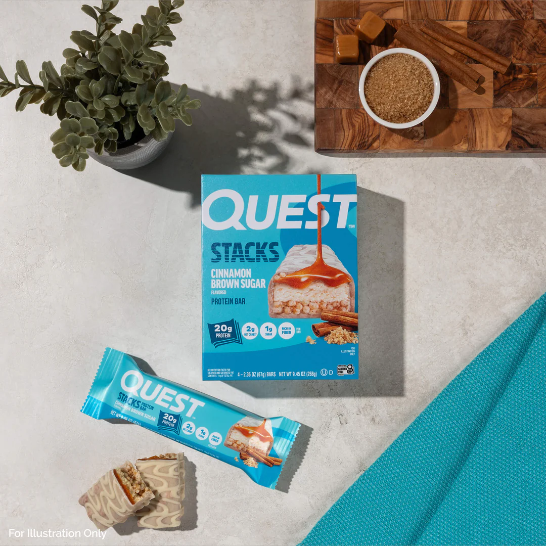 Quest Stack Protein Bars - Cinnamon Brown Sugar (12 x 67g)
