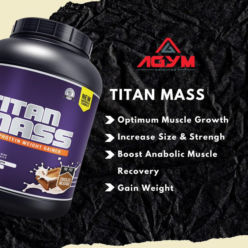 Agym Titan Mass High Protein Weight Gainer Chocolate 4.4lb