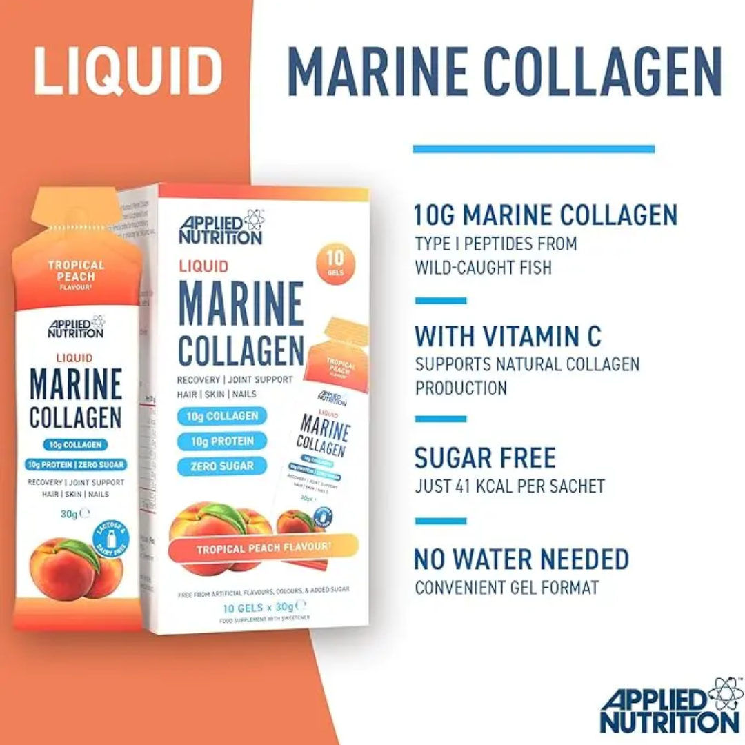 Applied Nutrition Marine Collagen 30g Liquid Tropical Peach (10x30g)