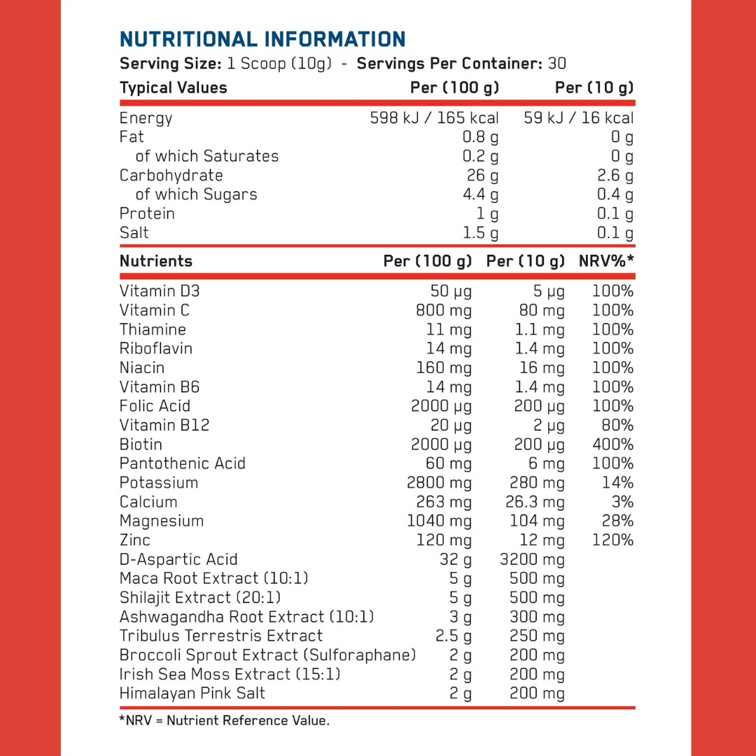 Applied Nutrition Testosterone Support 300g - Orange Burst