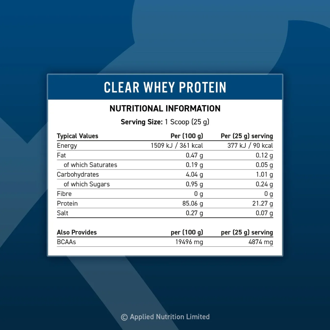 Applied Nutrition Clear Whey Protein Orange Squash 875g