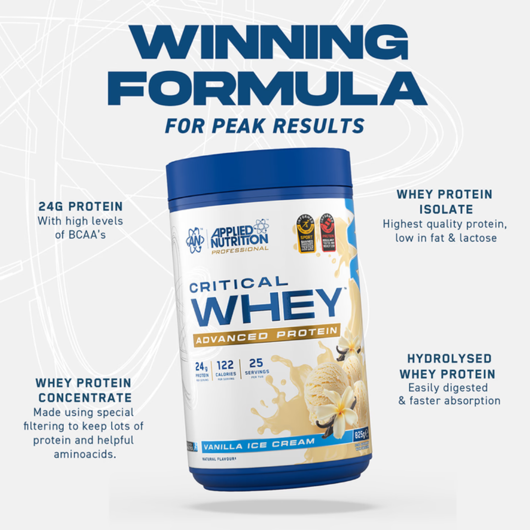 Applied Nutrition Critical Whey Vanilla Ice Cream 825g