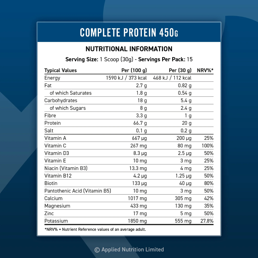 Applied Nutrition Complete Protein Vanilla 450g
