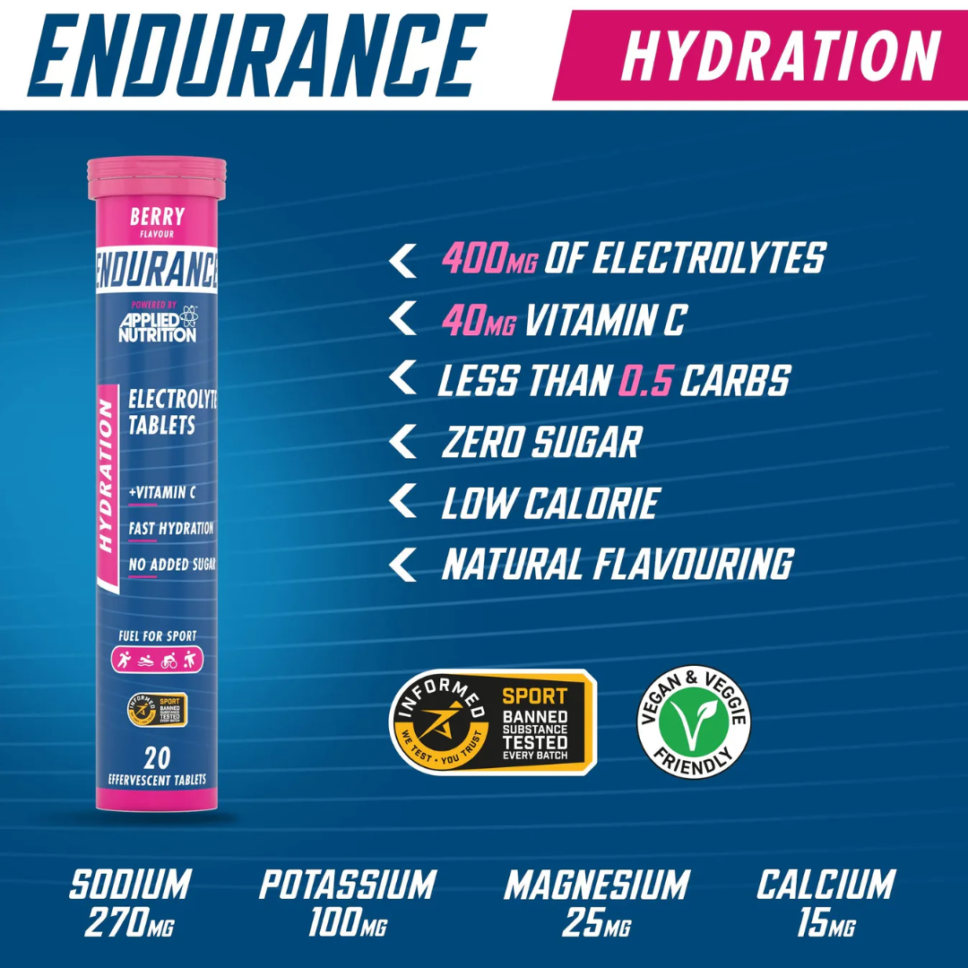 Applied Nutrition Effervescent Electrolyte Tablets - Berry 6 tubes