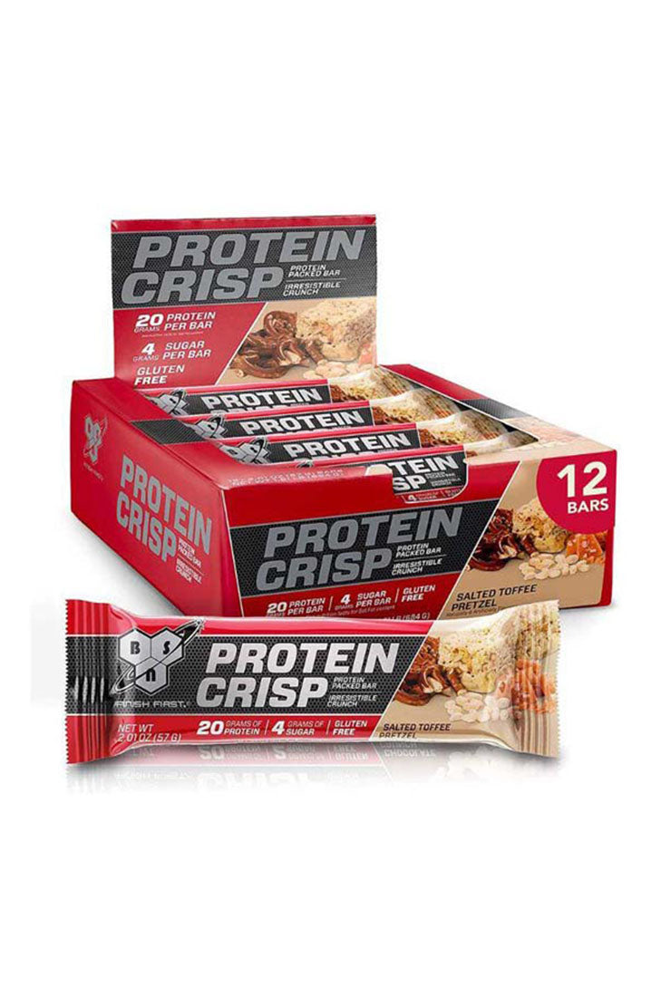 BSN Protein Crisp Protein Bar Salted Toffee Pretzel (12 x 55g)