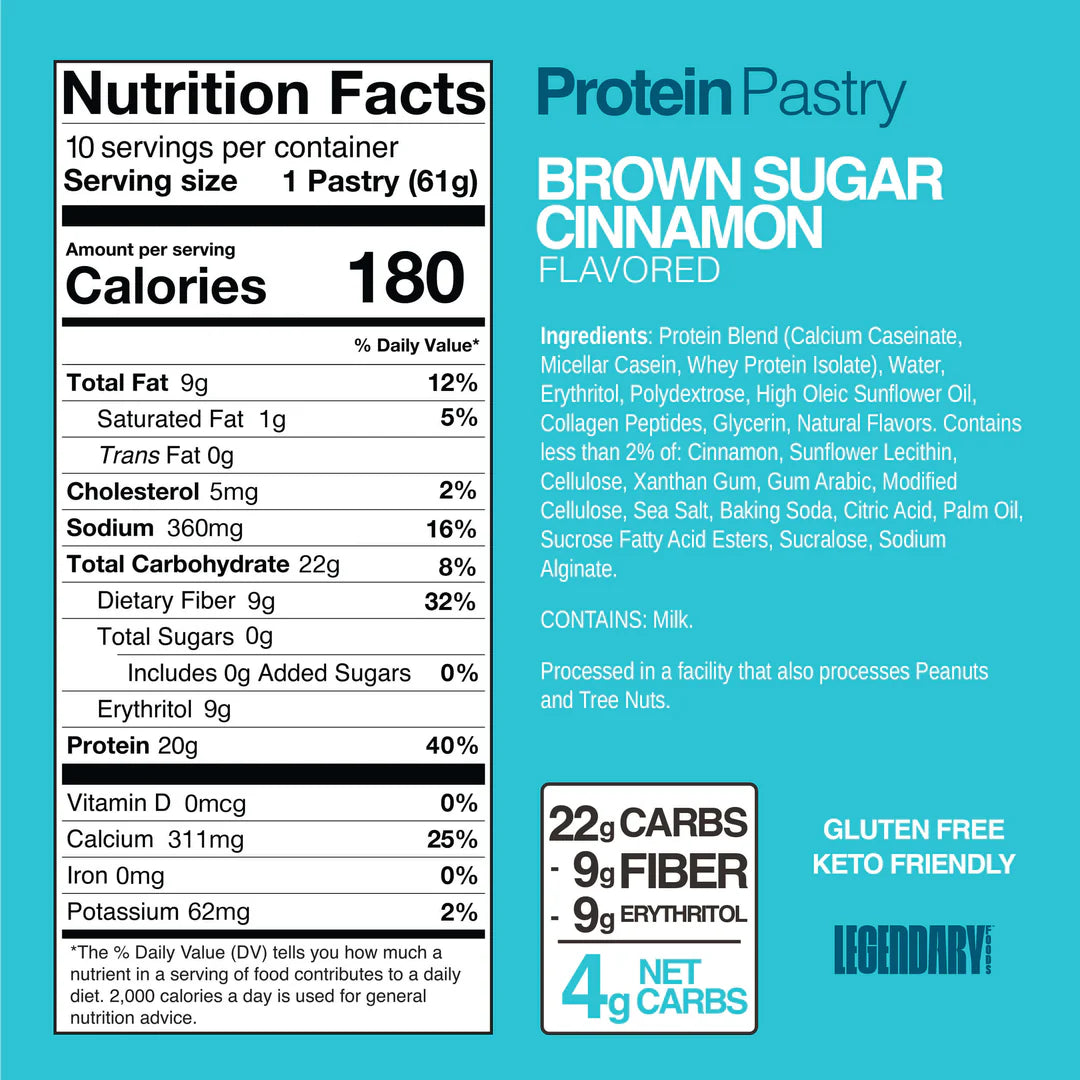 Legendary High Protein Pastry Brown Sugar Cinnamon (Box of 10)