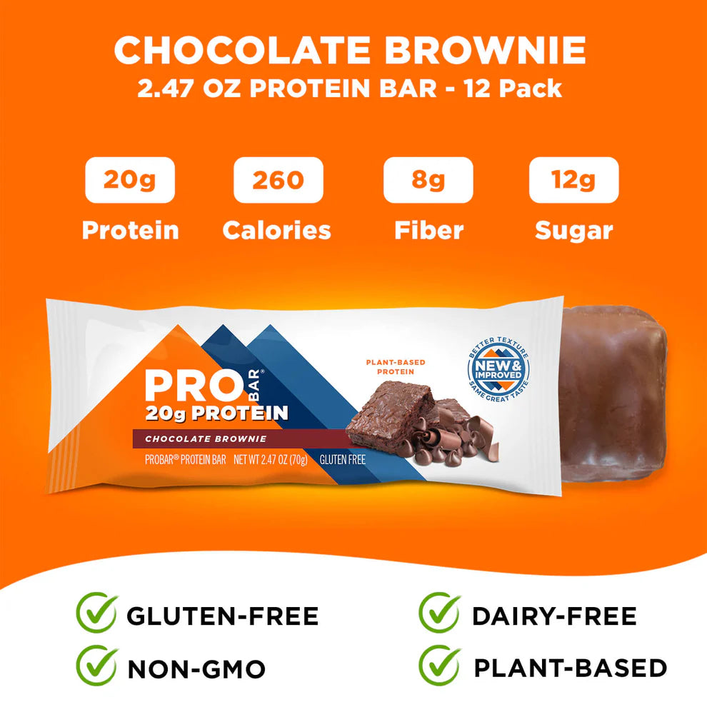 PROBAR Base Chocolate Brownie (12 x 70g)