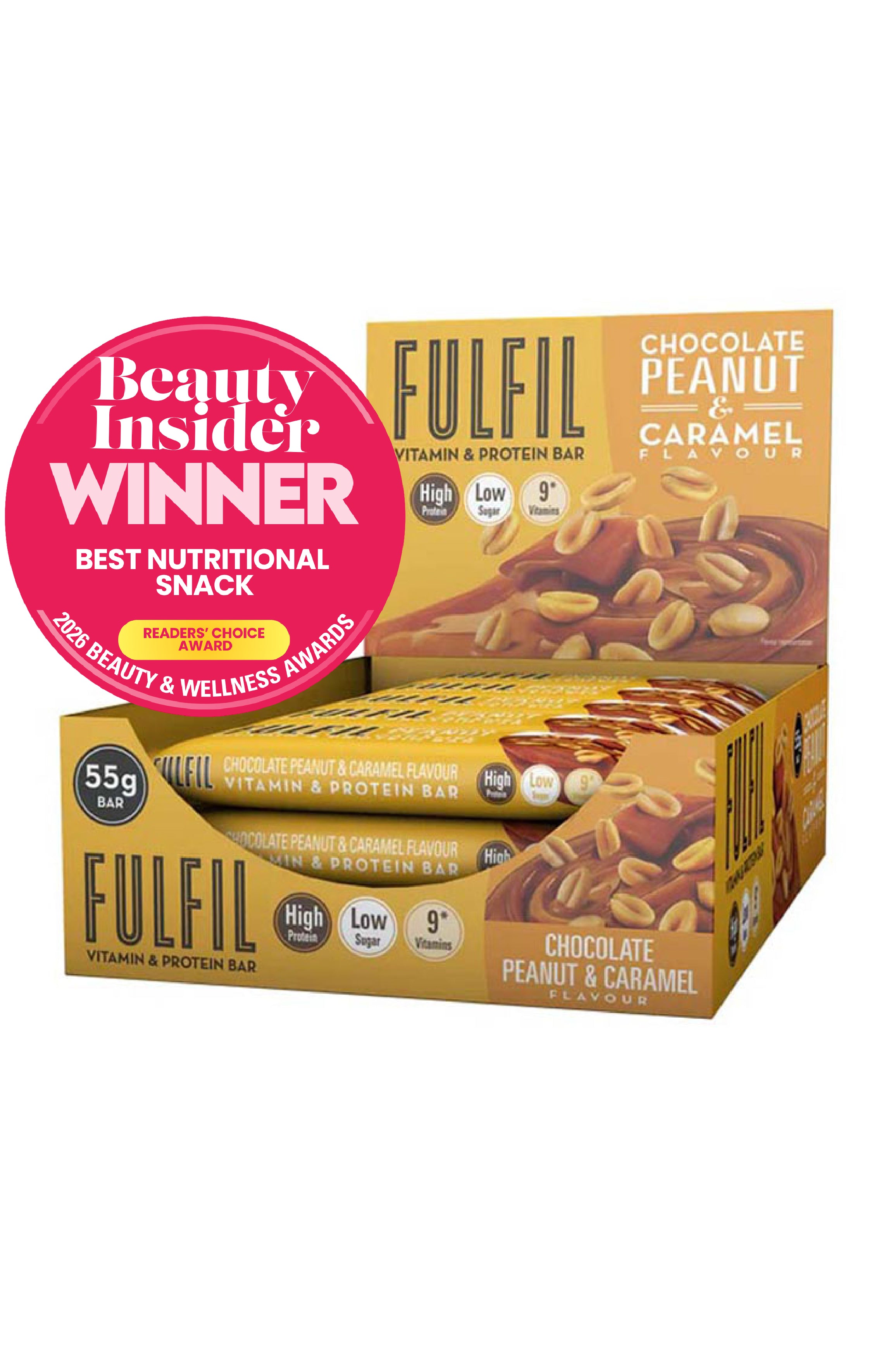 Fulfil Vitamin & Protein Bar Chocolate Peanut & Caramel (15 x 55g)