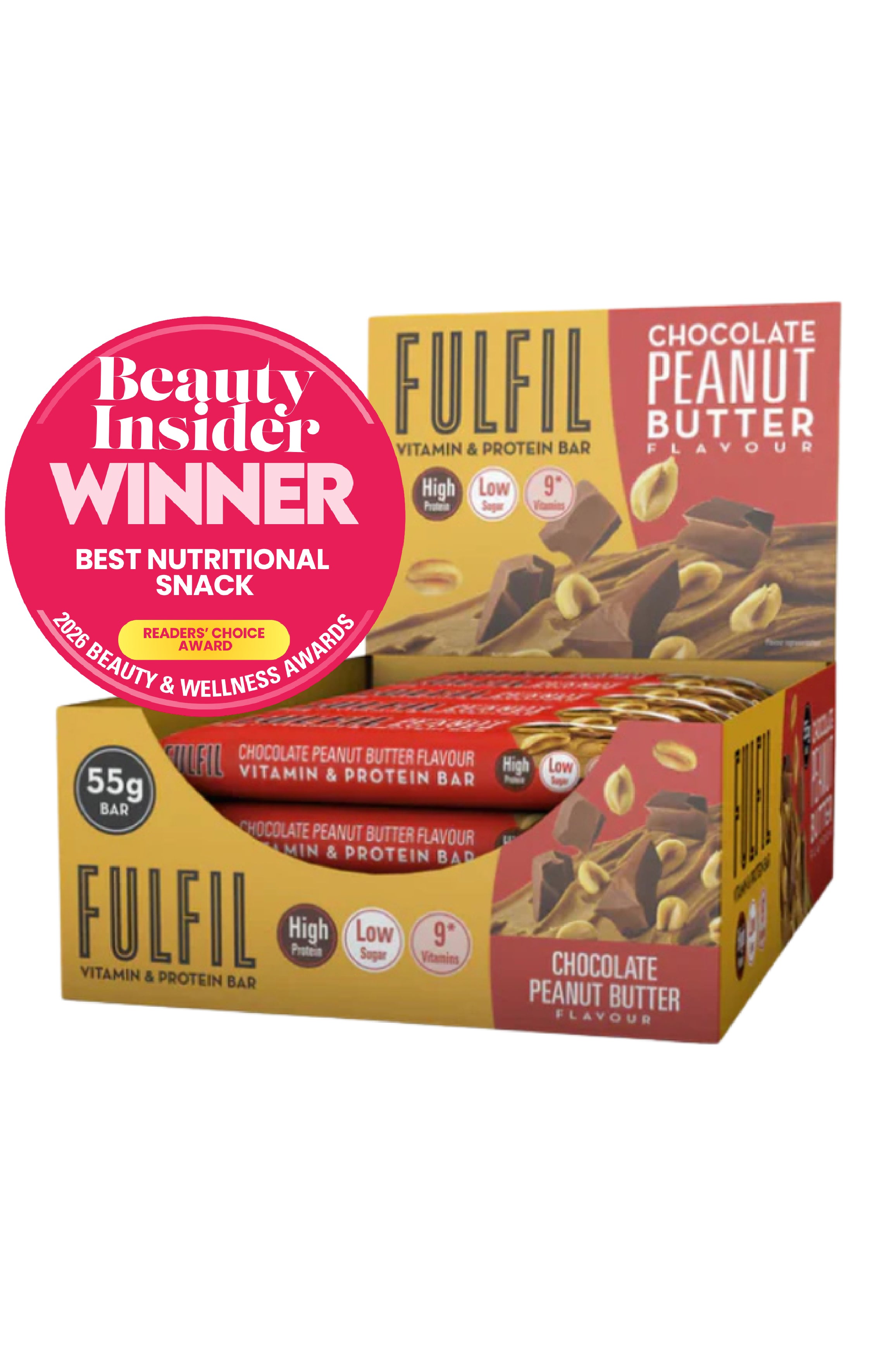 Fulfil Vitamin & Protein Bar Chocolate Peanut Butter (15 x 55g)