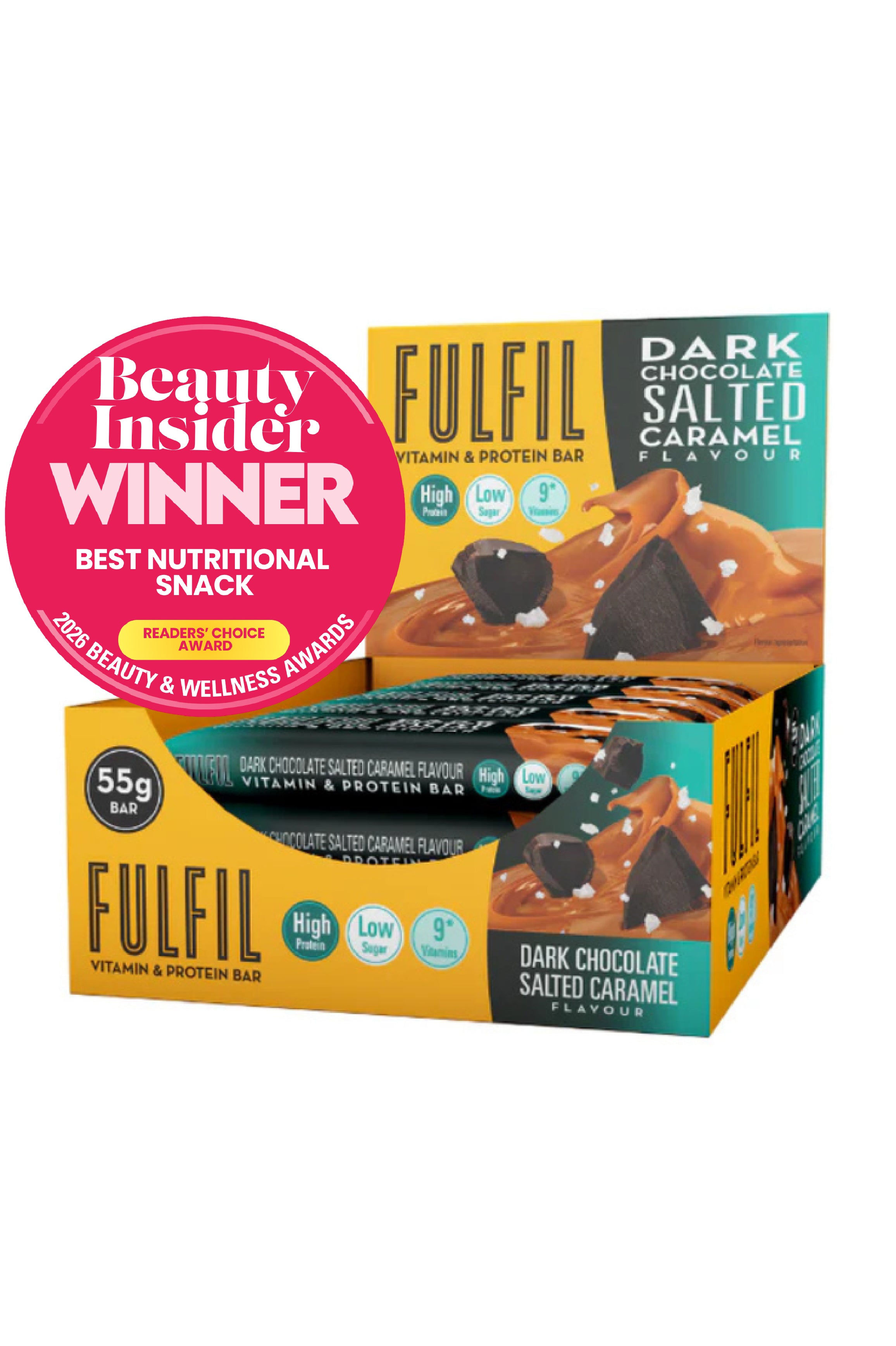 Fulfil Vitamin & Protein Bar Dark Chocolate Salted Caramel (15 x 55g)