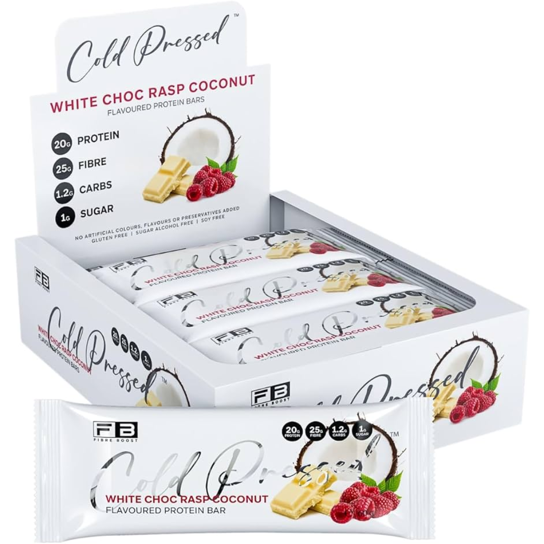 Fibre Boost Protein Bar - White Chocolate Raspberry Coconut (12 x 60g)