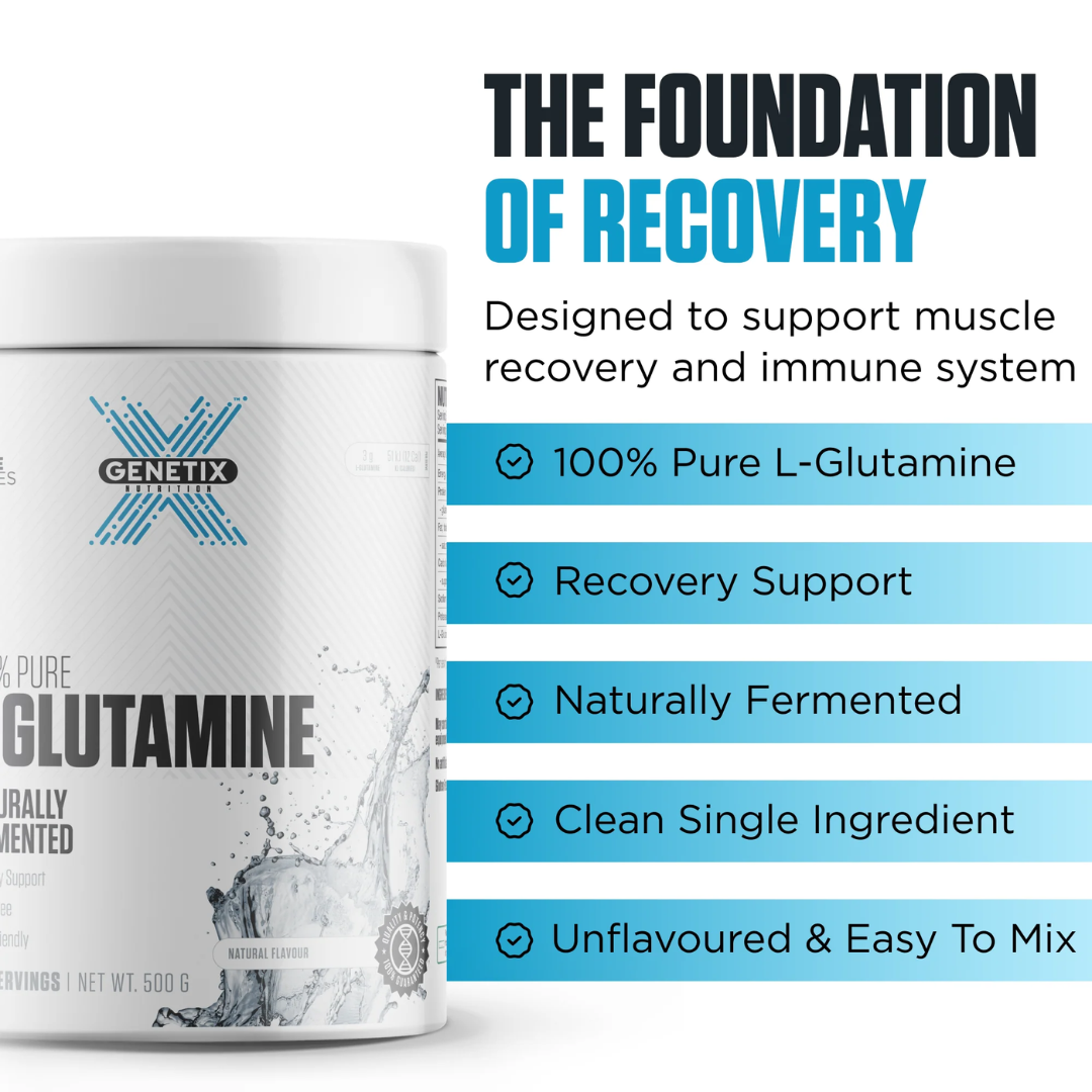 Genetix 100% Pure L-Glutamine 500g Unflavoured
