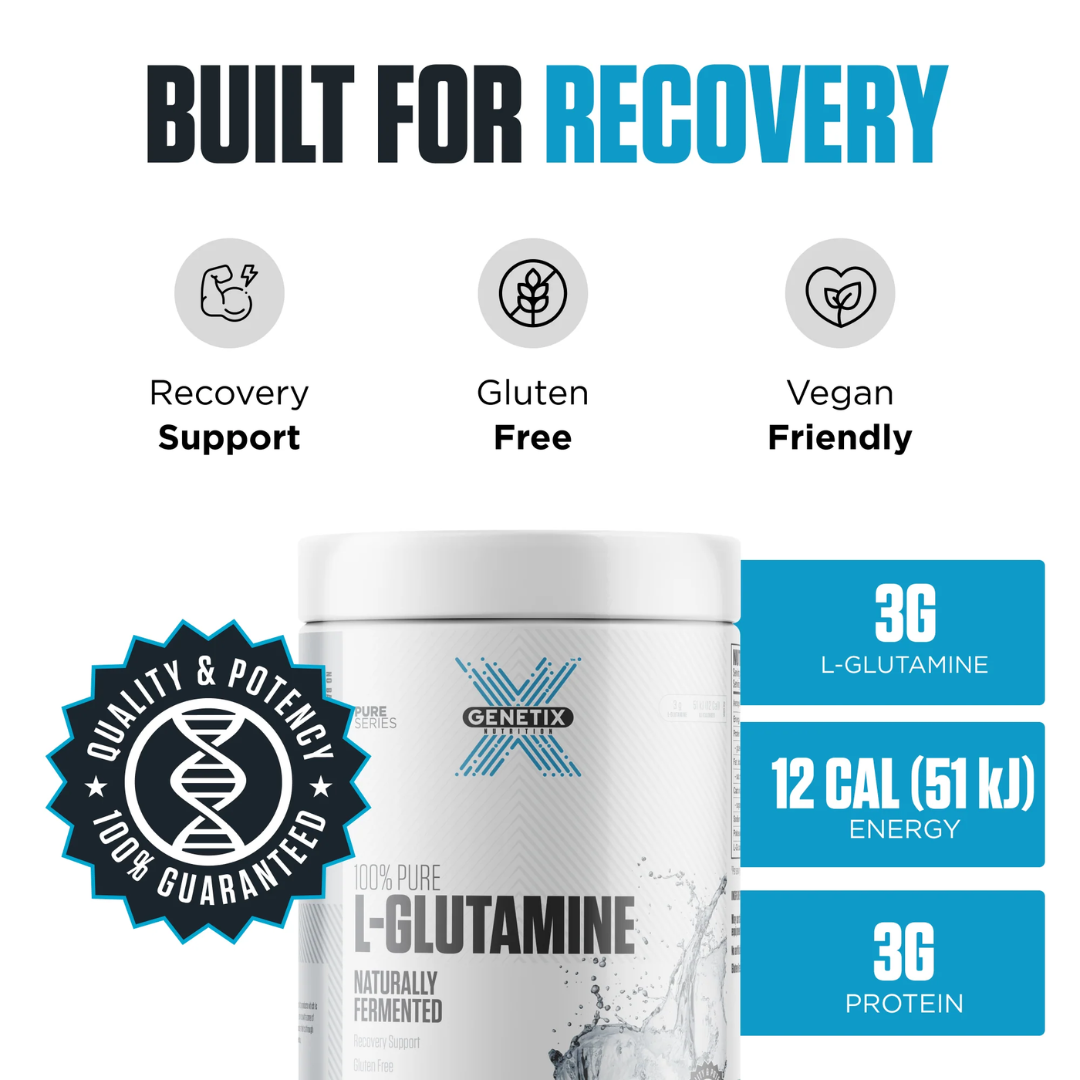 Genetix 100% Pure L-Glutamine 500g Unflavoured