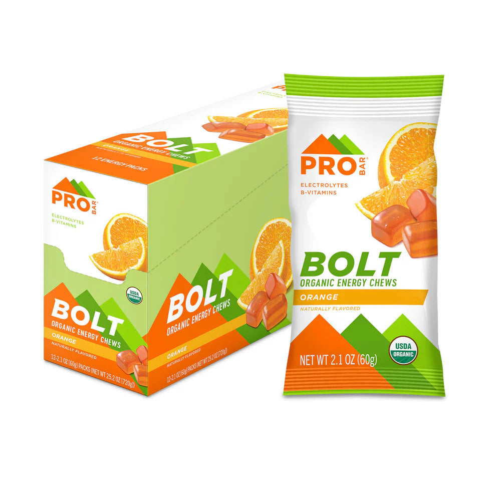 Probar Bolt Organic Energy Chews Orange (12 x 60g)