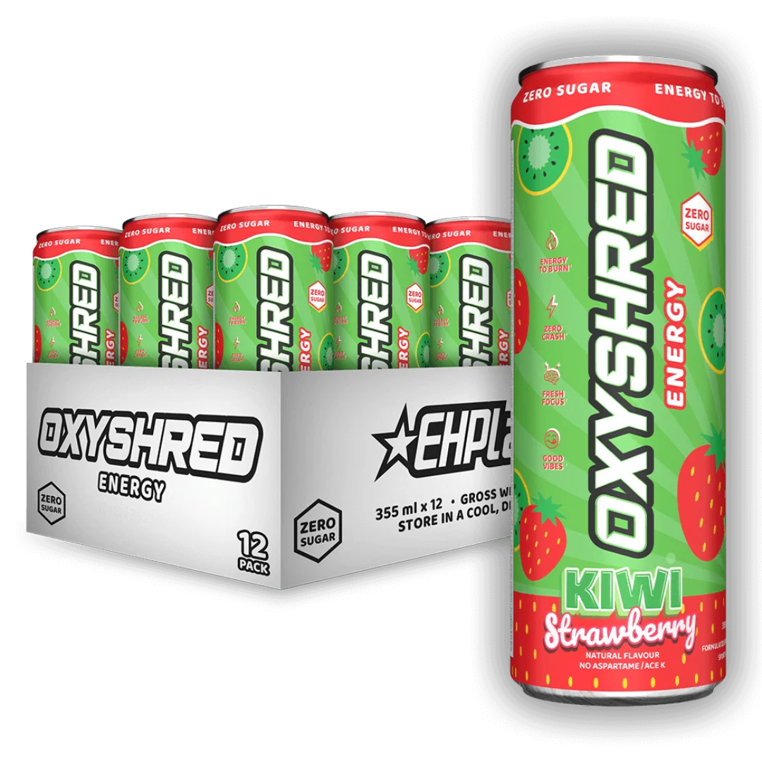 OxyShred Energy Drink RTD Kiwi Strawberry (12 cans x 355ml)