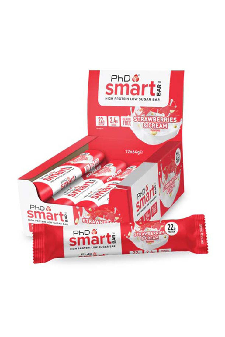 PhD Smart Bar Strawberry and Cream (12 x 64g)