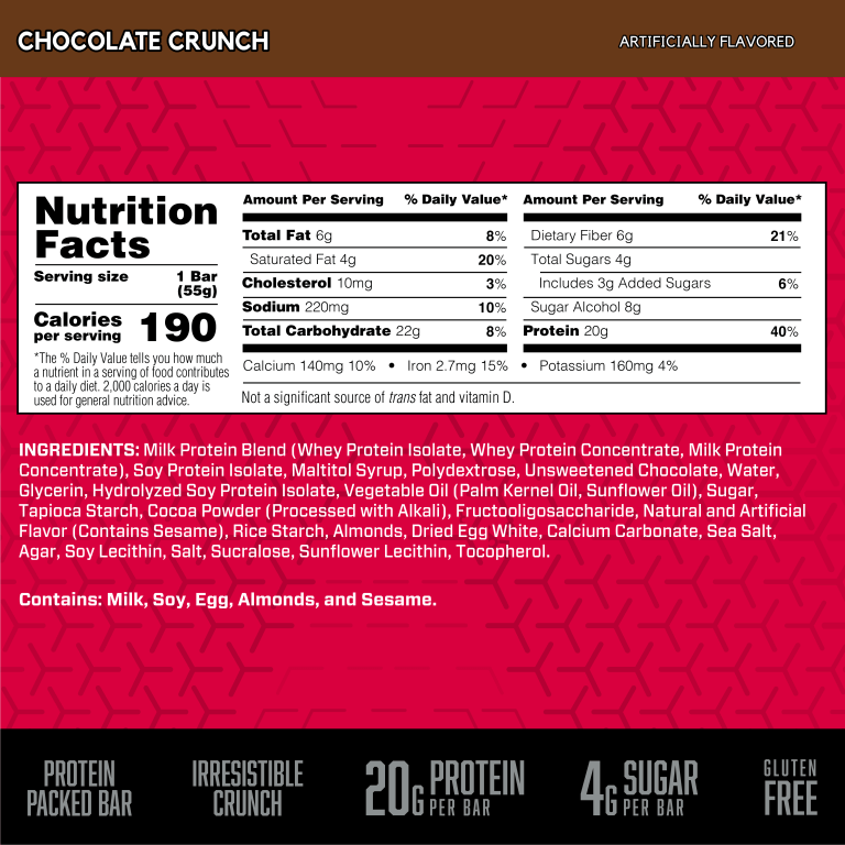 BSN Protein Crisp Protein Bar Chocolate Crunch (12 x 55g)