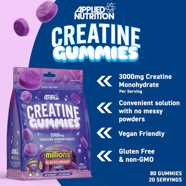 Applied Nutrition Creatine Gummies Blackcurrant Millions 80pc