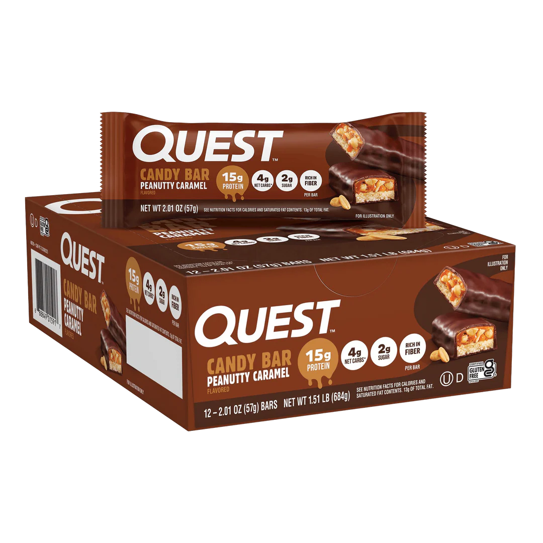 Quest Candy Bar - Peanutty Caramel (12 x 57g)