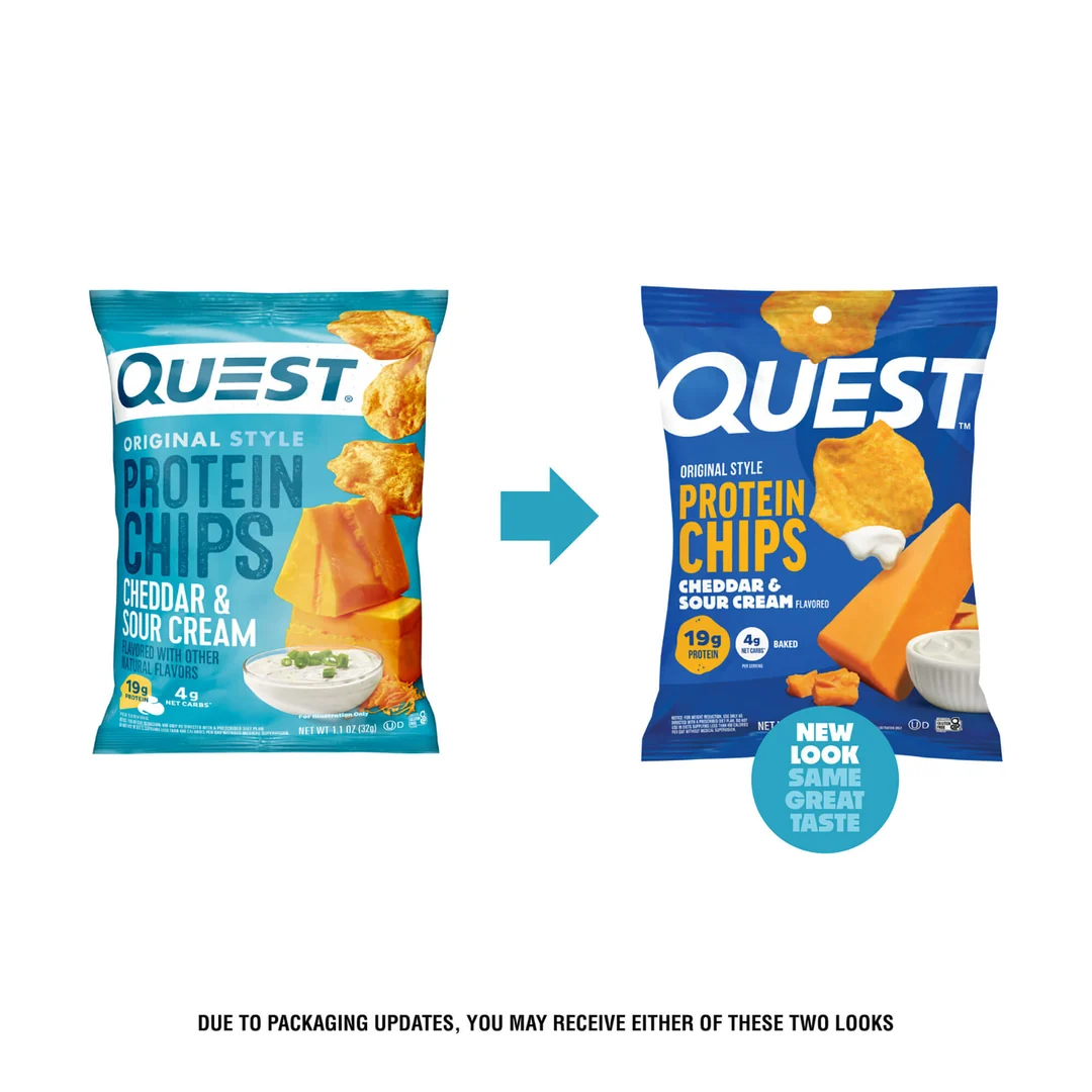 Quest Protein Chips Cheddar & Sour Cream (8 x 32g)