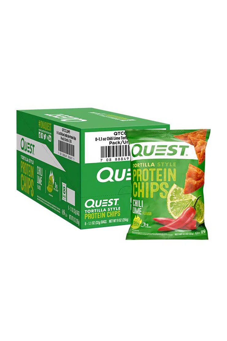 Quest Protein Chips Tortilla Style Chili Lime (8 x 32g)