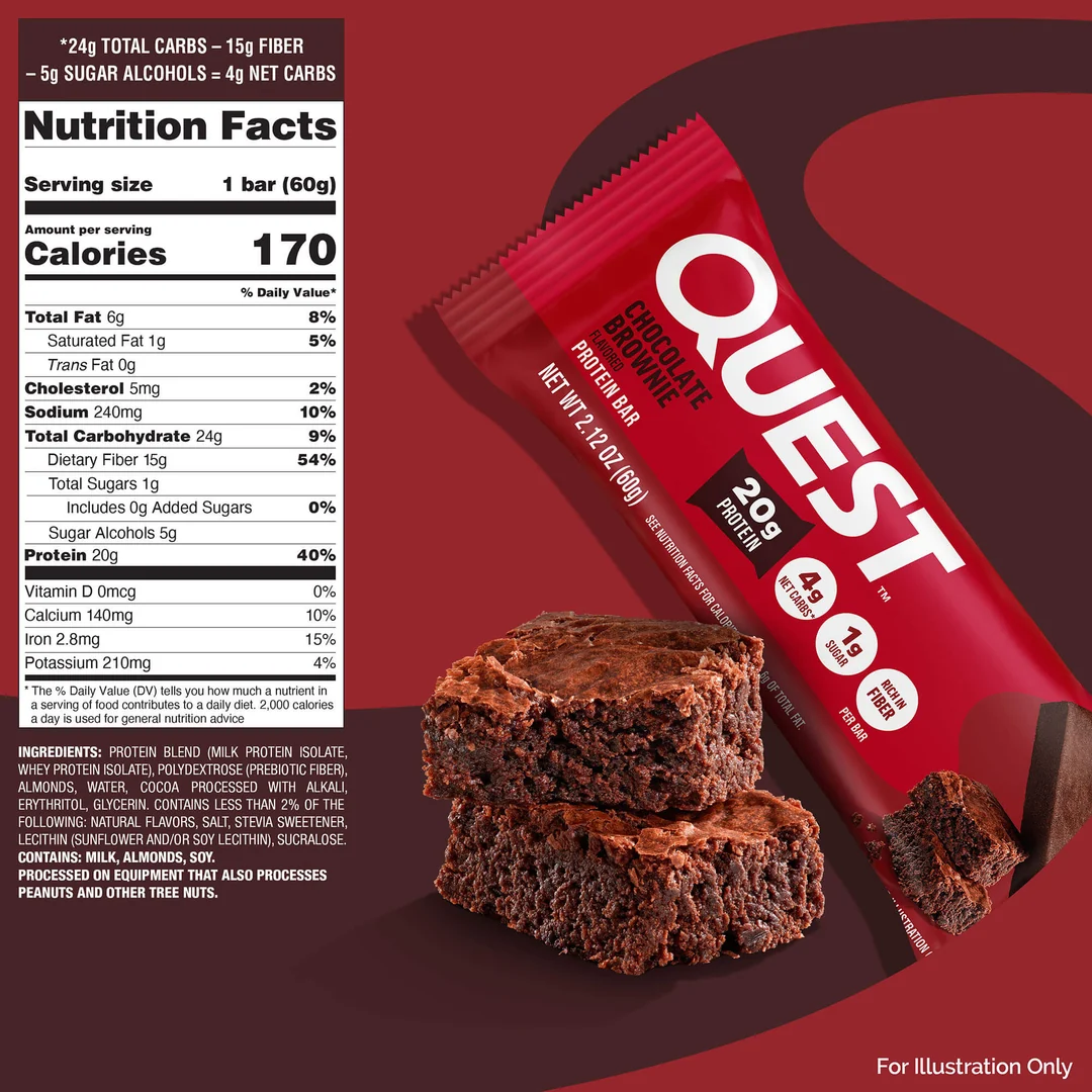 Quest Protein Bar Chocolate Brownie (12 x 60g)