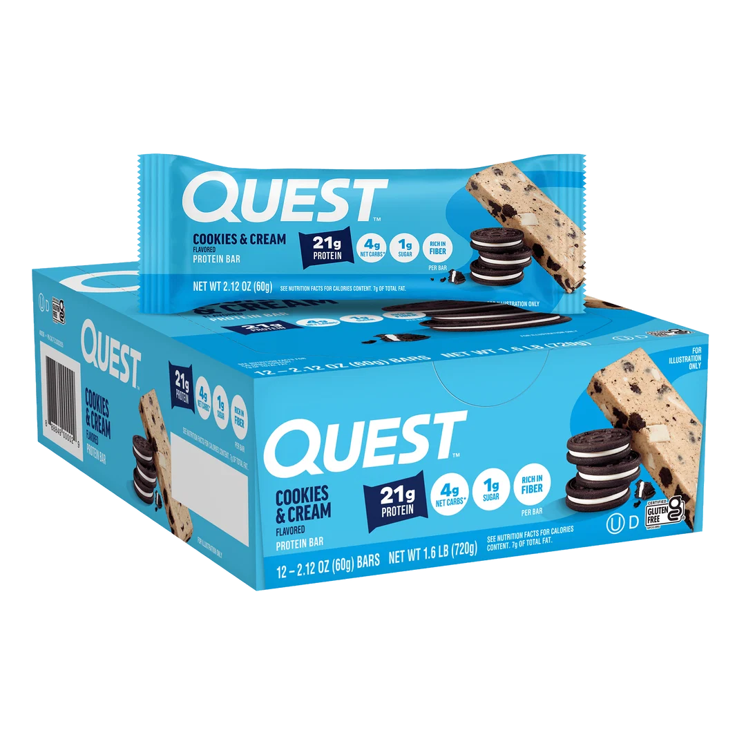Quest Protein Bar Cookies And Cream (12 x 60g)
