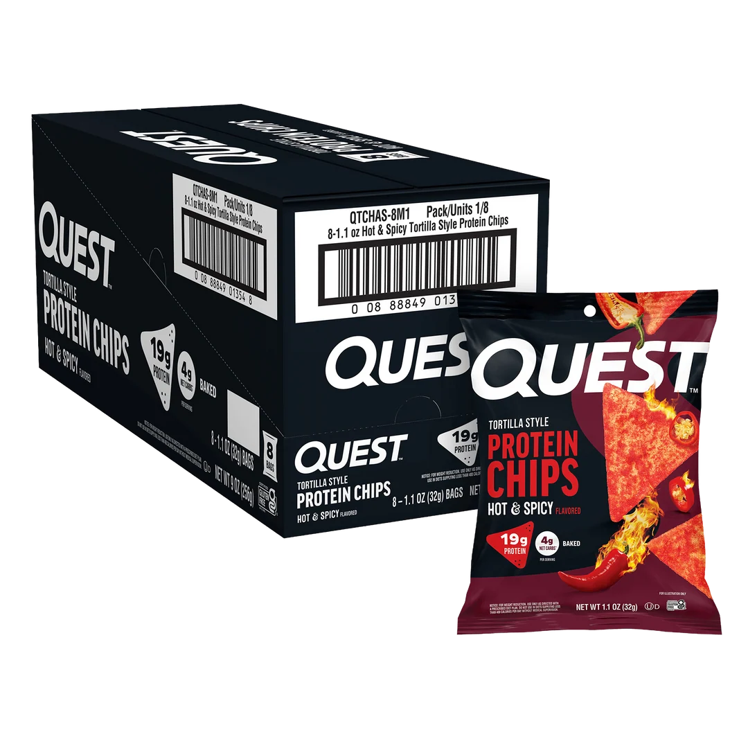 Quest Protein Chip - Tortilla Hot & Spicy Flavor (8 x 32g)