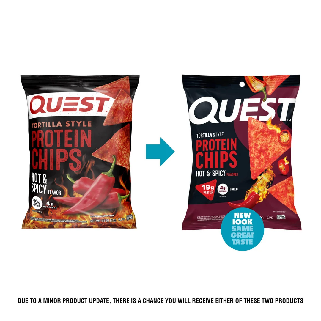Quest Protein Chip - Tortilla Hot & Spicy Flavor (8 x 32g)