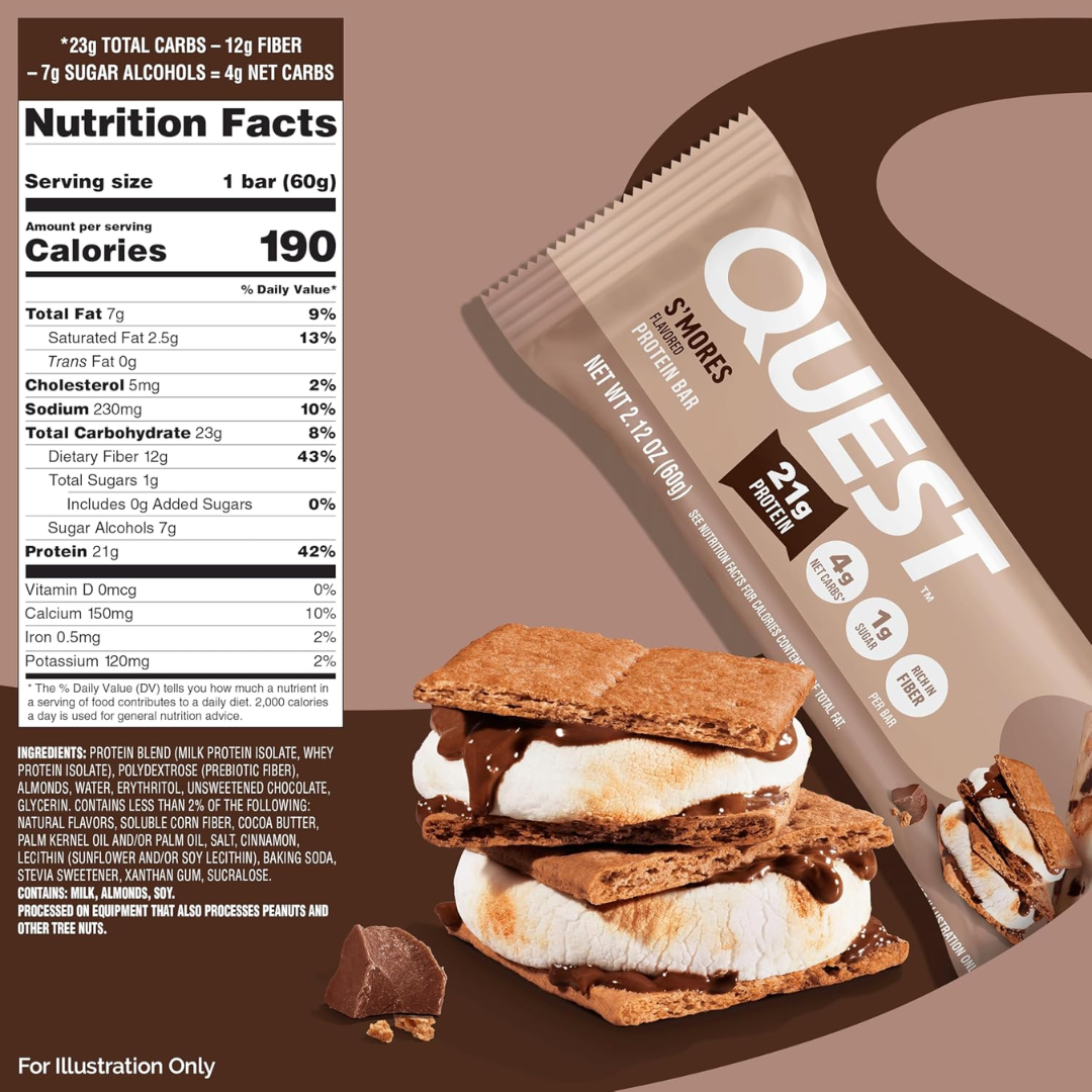 Quest Protein Bar Smores (12 x 60g)