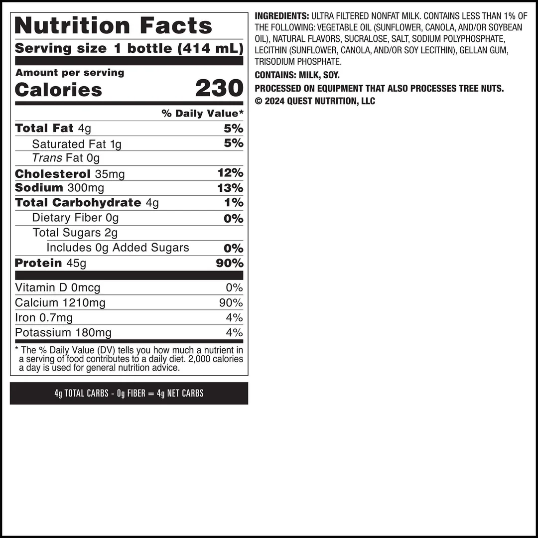 Quest 45g Strawberry Protein Milkshake (12 x 414ml)