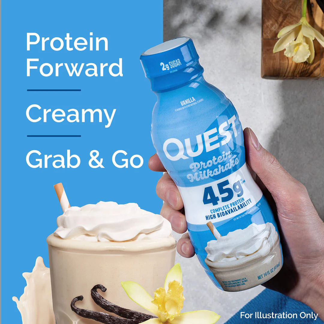 Quest 45g Vanilla Protein Milkshake (12 x 414ml)