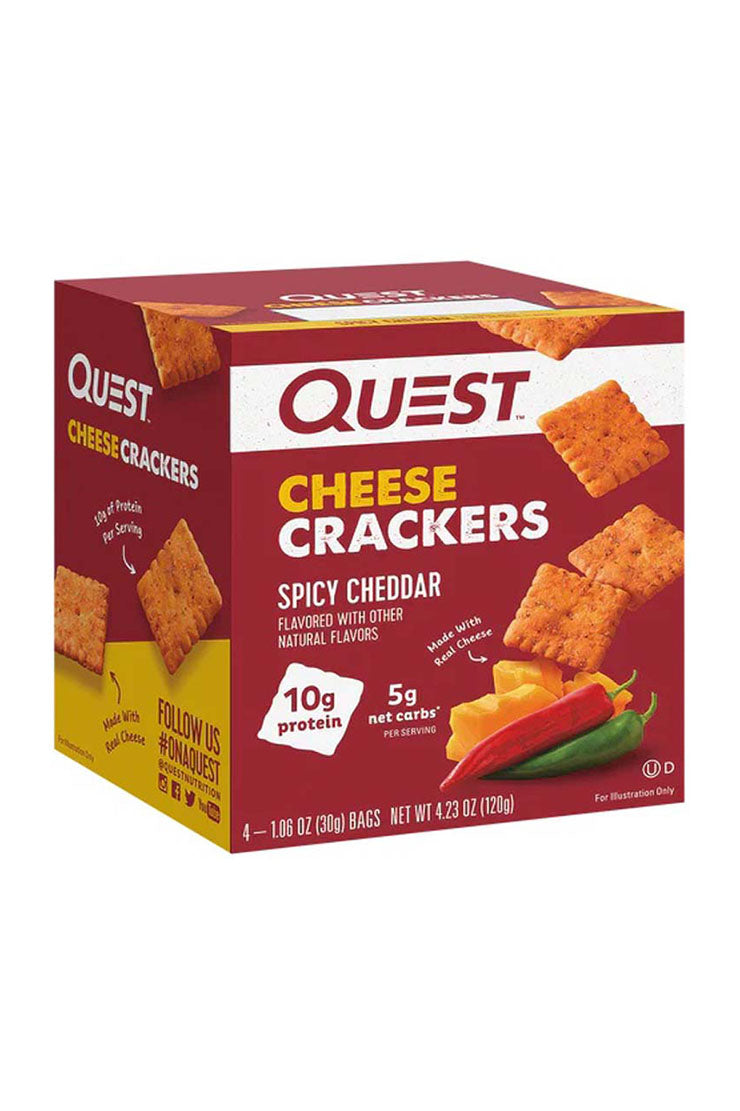 Quest Snack Cheese Crackers Spicy Cheddar (4 x 30g)