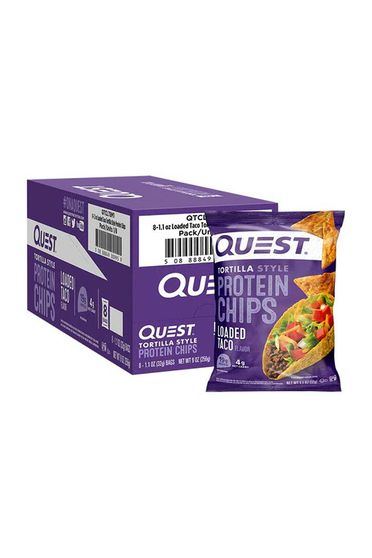 Quest Protein Chips Tortilla Style Loaded Taco (8 x 32g)