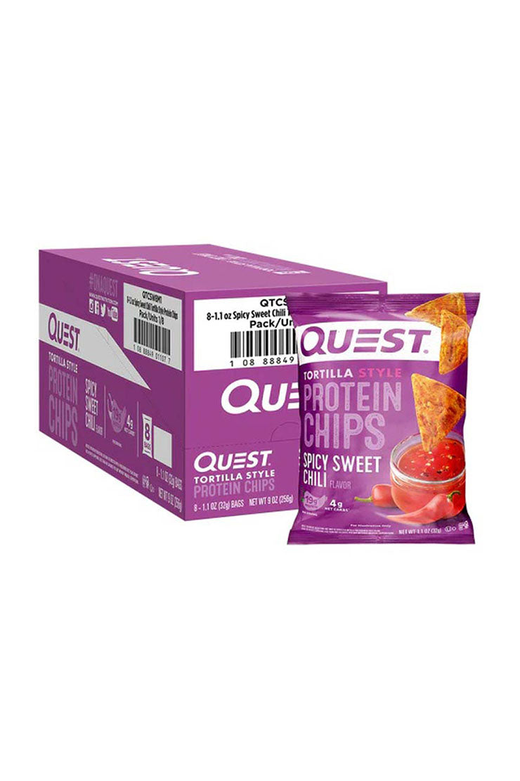 Quest Protein Chips Tortilla Style Spicy Sweet Chili (8 x 32g)