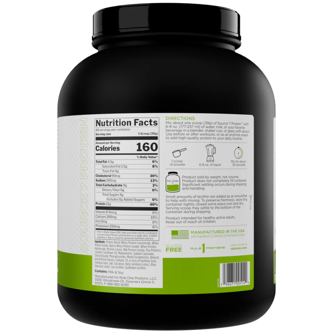 Rule1 Source 7 Protein 1.81lbs - Pistachio