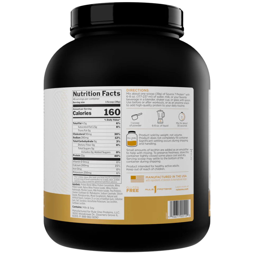 Rule1 Source 7 Protein 1.81lbs - Vanilla